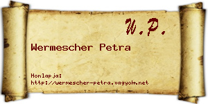 Wermescher Petra névjegykártya